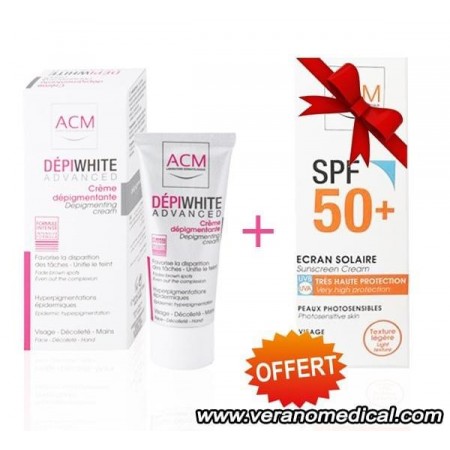 ACM Dépiwhite crème dépigmentante 40ml + Ecran solaire spf50+ gratuite