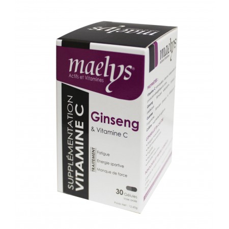 Maelys Ginseng et vitamine C 30 gélules