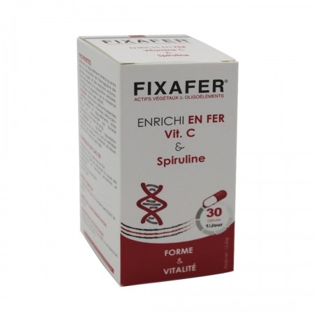 Fixa Fer (fer +vitamine c + Spiruline ) 30 gélules