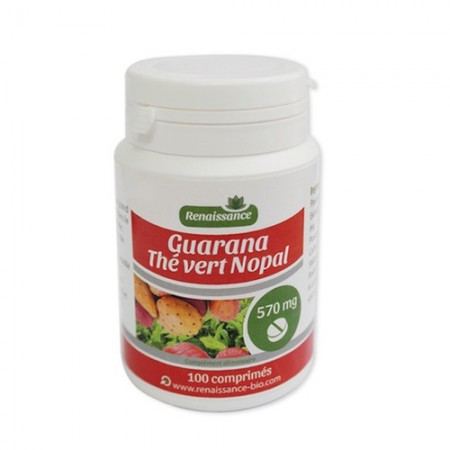 Guarana Nopal Thé Vert - 570 mg - 100 Comprimés