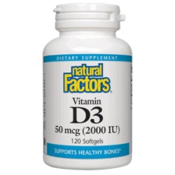 Vitamin D3 (2000 IU) 50 mcg 120 gélules