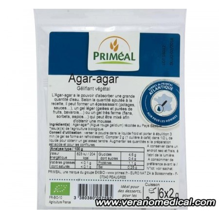 Agar-agar Gélifiant poudre 6 x 2g - Priméal
