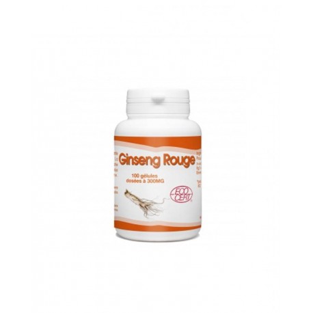 Ginseng Rouge bio de 100 gélules de dosées à 300 mg
