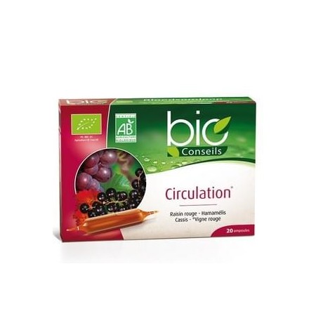 Circulation Bio conseils -Hamamelis/raisin Rouge / Cassis 20 ampoules