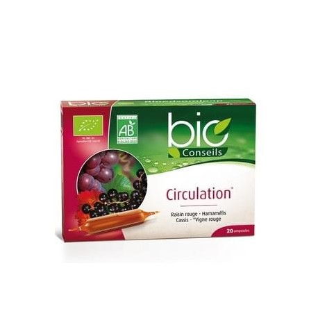 Circulation Bio conseils -Hamamelis/raisin Rouge / Cassis 20 ampoules