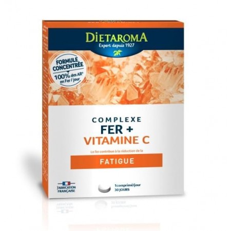 Complexe Fer + Vitamine C Dietaroma 30 comprimés