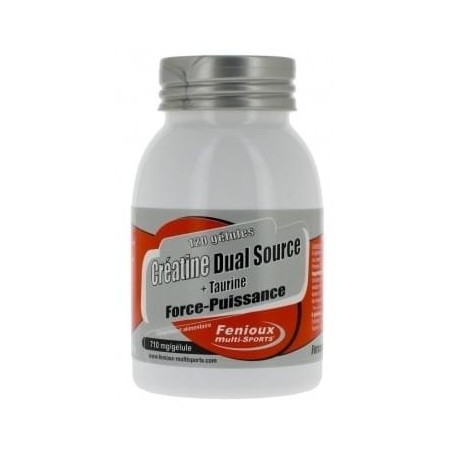 CREATINE DUAL SOURCE + TAURINE (710 mg / gelule) Force-Puissance