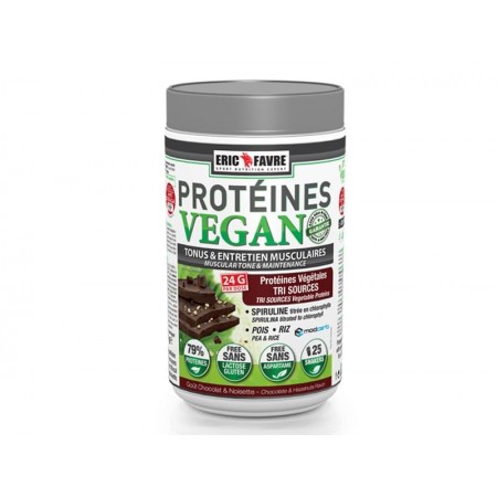 Protéines Vegan (Goût chocolat et Noisette) - 750 g