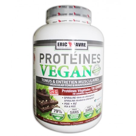 Protéines Vegan (Goût chocolat et Noisette) - 2 kg
