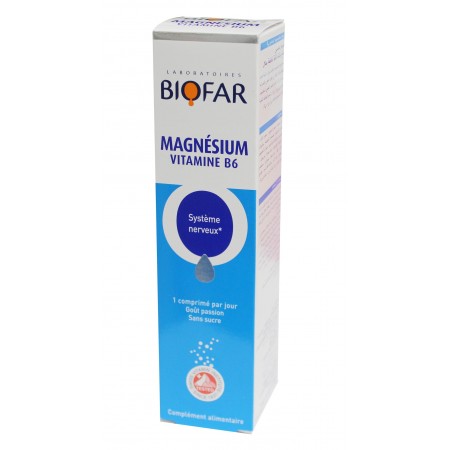 Biofar Magnesium Vitamine B6 - système nerveux (20 Comp)