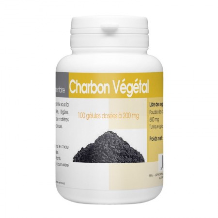 Charbon Végétal - 100 Gélules dosées à 200mg