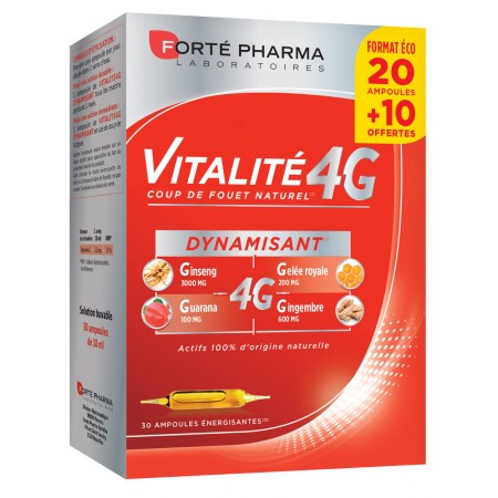 Forte pharma vitalite 4G dynamisant 30 ampoules