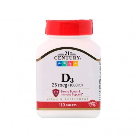 Vitamine D3, 25 mcg (1000 UI), 110 comprimés