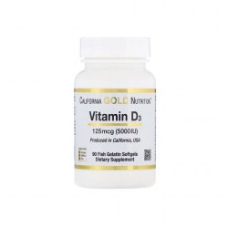 Vitamine D3 (125 µg) 5000 IU 90 capsules