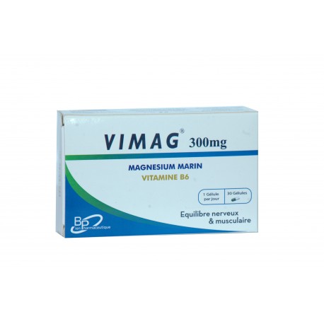 VIMAG Magnésium marin 300 mg + Vitamine B6 30 gélules