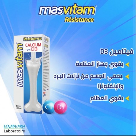 sirop Masvitam Calcium + Vit D3 150ml