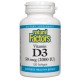 Vitamin D3 (2000 IU) 50 mcg 120 gélules
