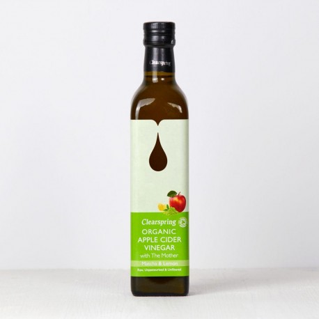 Vinaigre de Cidre de Pomme biologique avec la Mère – Matcha et Citron 500ml