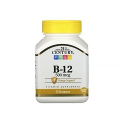 Vitamine B12 500 mcg, 110 tablets