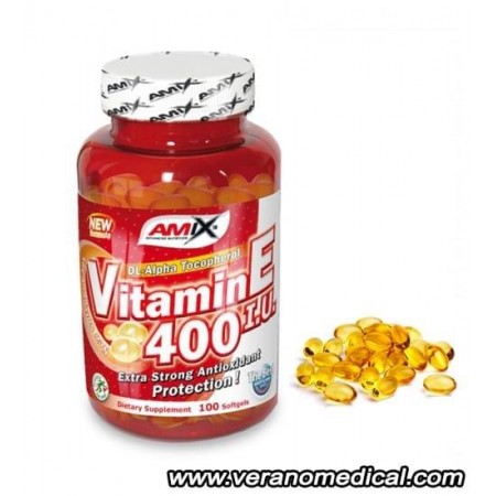 Vitamin E 400 IU 100 Gélules - Amix