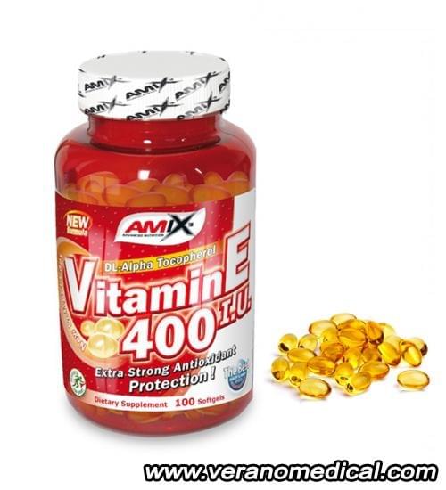 Vitamin E 400 IU 100 Gélules - Amix - verano medical