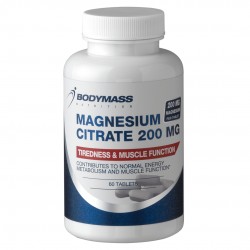 Magnesium Citrate 200mg 60 Tablettes Bodymass Nutrition