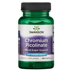 Chromium Picolinate, Swanson, 200mcg, 100 capsules