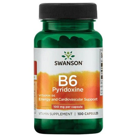 Vitamine B6 pyridoxine 100 mg 100 capsules