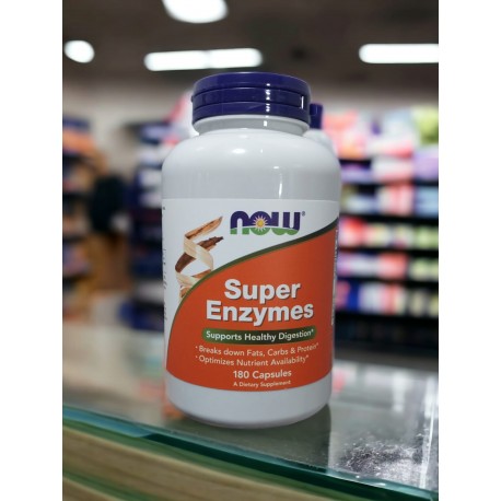 Super Enzymes 180 Veg Caps Now Foods
