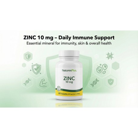 ZINC 10mg - 90Tablets - NaturesPlus USA