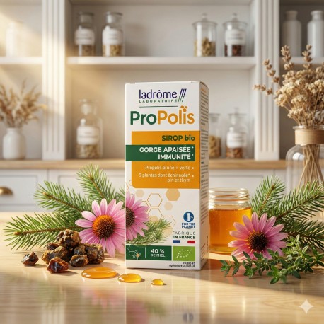 Sirop Bio ( Propolis brune et verte ) Gorge apaisée & Immunité 150ml