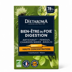 Bien être du foie - Digestion Bio - 20 ampoules - Dietaroma